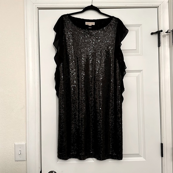 Michael Kors Dresses Michael Kors Black Sequin Dress With Removable